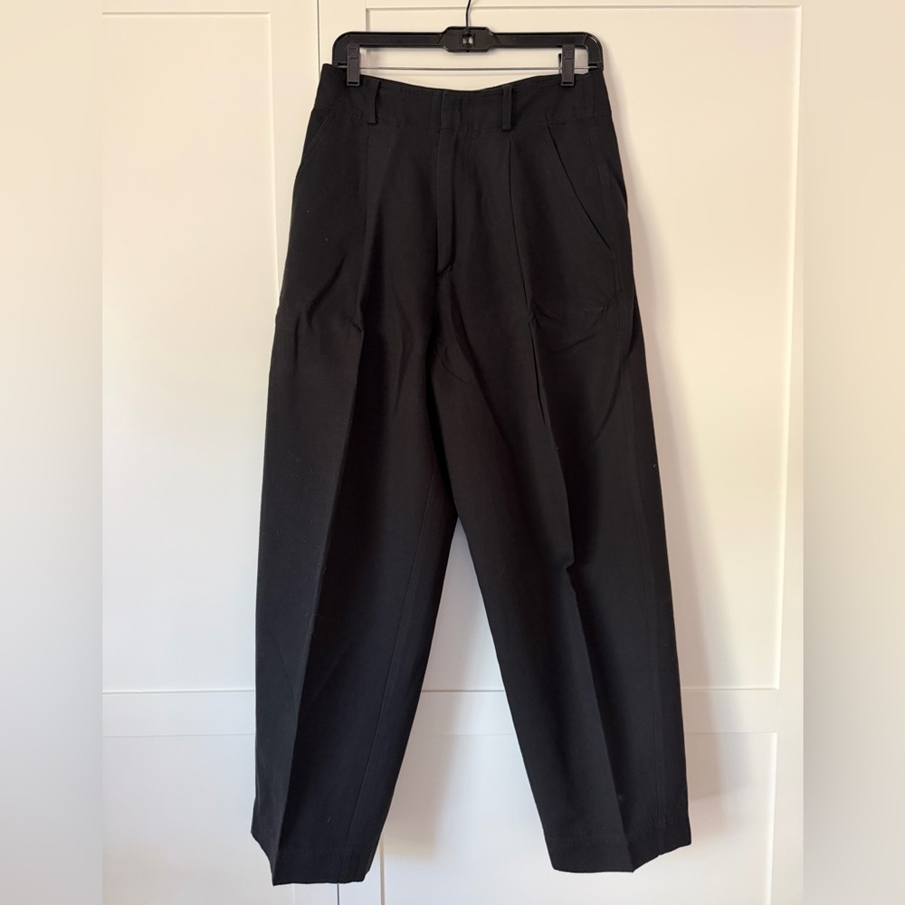 Apiece Apart Women's Black Cropped Linen Pants